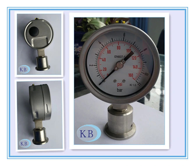 High Quality Wholesale All 304 Stainless Steel Customized Diaphragm Seal Pressure Gauges Manometer