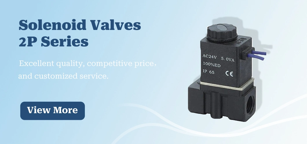 Normally Closed Electromagnetic Valve for Air Solenoid Valve 2p025-08 DC24V 1/4&quot; G 2 Way Electric Solenoid Valve Plastic Nc Inert Gas, Liquid, Water China