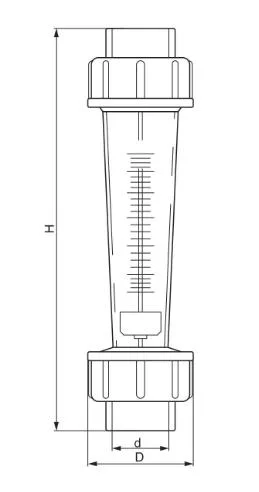 Flowmeter Water Lzs Rotameter Pipe Plastic Tube Float Flow Meter