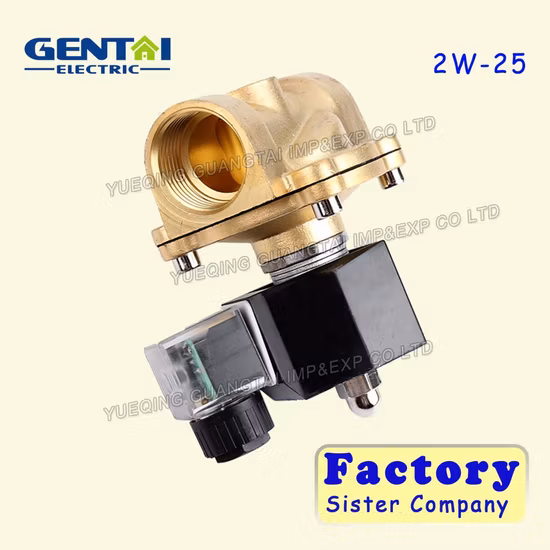 2W-25 Pneumatic Brass Female Solenoid Air Control Valve