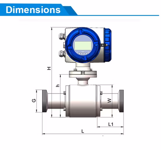 Sanitary Waste Flowmeter Lime Water Flowmeter Water Conservancy Flowmeter