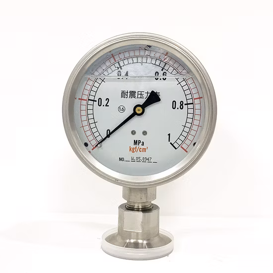 All Stainless Steel Diaphragm Seal Sanitary Diaphragm Seal with Pressure Gauges